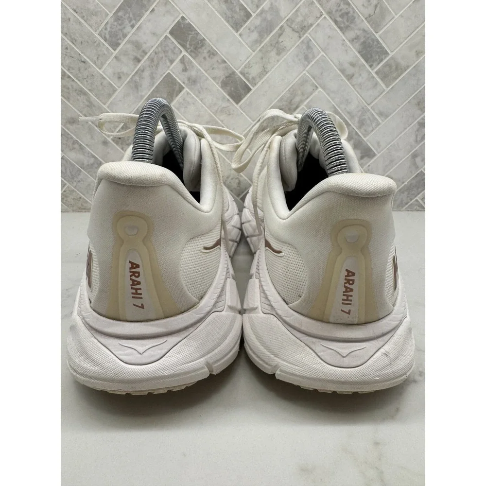 Hoka One One Arahi 7 Running Shoes Women Size 8.5 B 8.5B White Athletic Sneakers